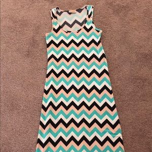 Zig zag patterned maxi dress
